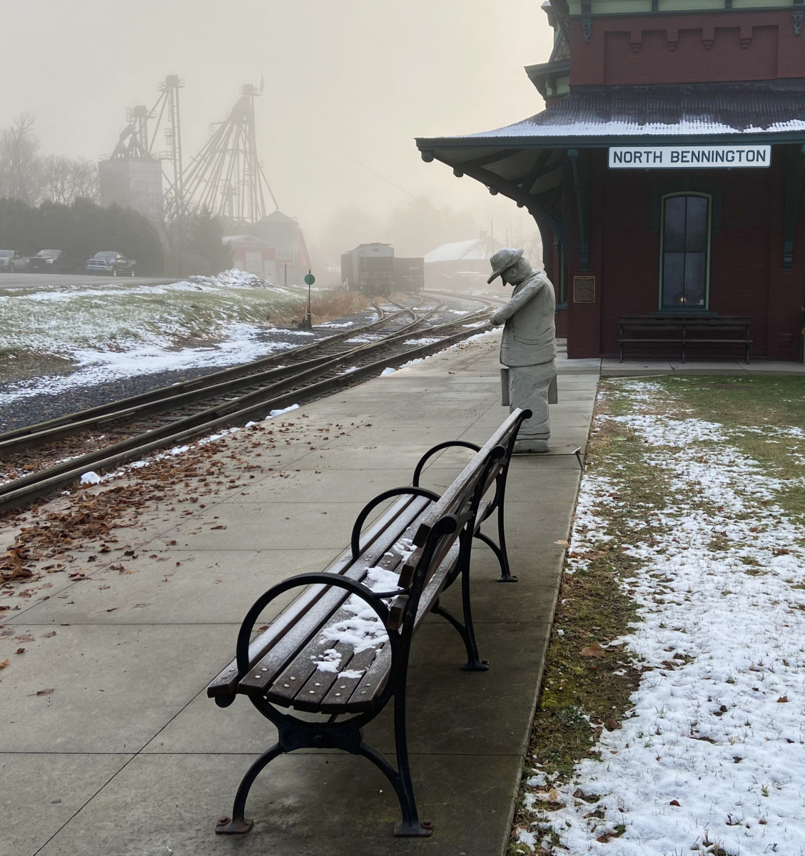 Foggy morning at the station