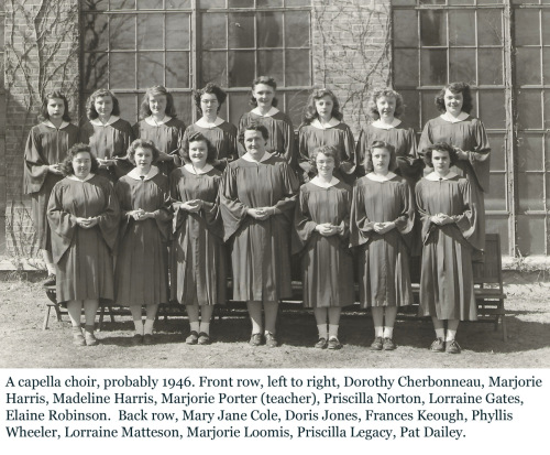 A cappella choir, about 1946