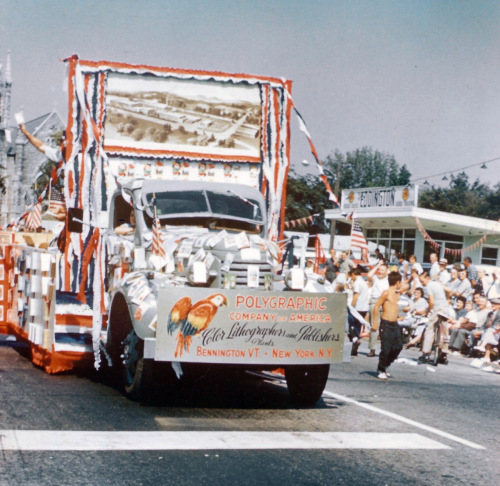 Polygraphic parade float, 1961.