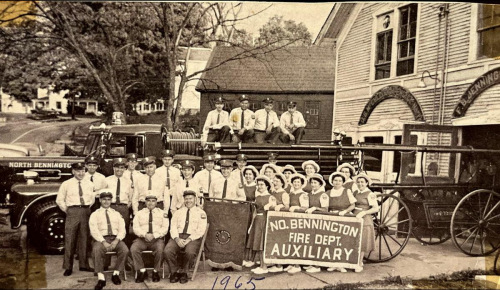 1965 Fire Department and auxiliary at the old station