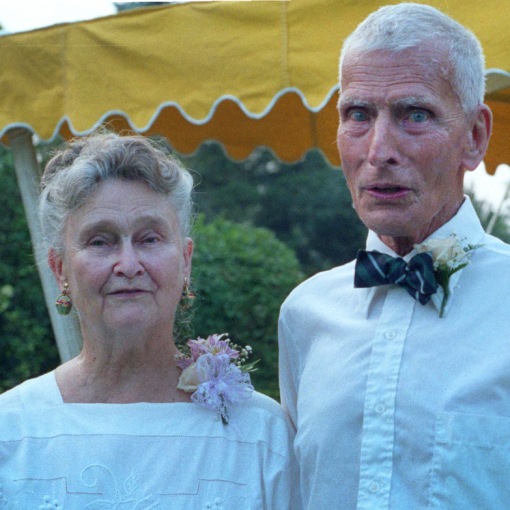 Jane and Lucien Hanks on their 50th wedding anniversary.