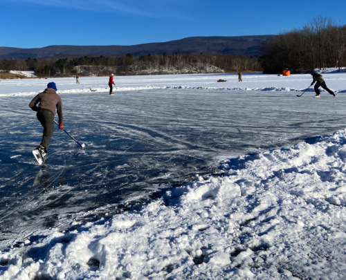Hockey & ice fishing.