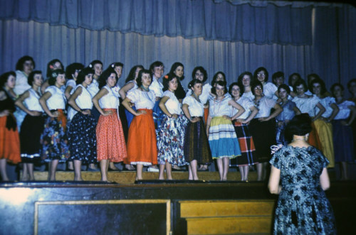 Mrs. Porter conducts, probably 1960s.